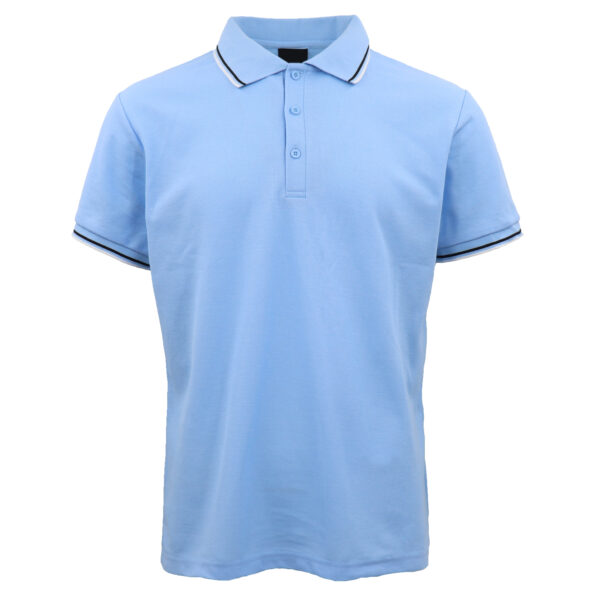 Men's Unisex Polo Shirts Basic Plain Breathable Tops Cotton Cascual Sport Shorts  Blue  M