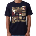 100% Cotton Australia Down Under Souvenir T-Shirt Unisex Adult Iconic Tee Top  Navy  2XL