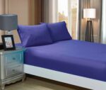 1000TC Ultra Soft Fitted Sheet & Pillowcase Set - King Single Size Bed - Royal Blue