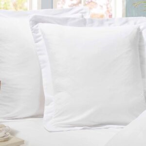 1000TC Premium Ultra Soft European Pillowcases 2-Pack White