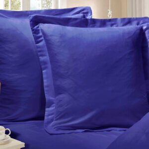 1000TC Premium Ultra Soft European Pillowcases 2-Pack Royal Blue