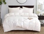 Tufted Diamond Jacquard Queen Size White Duvet Quilt Cover Set