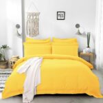 Tailored 1000TC Ultra Soft King Size Yellow Duvet Quilt Cover Set