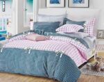 Pink Dots Double Size Bed Quilt/Duvet Duvet Cover Set