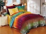 Rainbow Tree King Size Bed Quilt/Duvet Cover Set