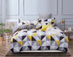 Geometric King Size Duvet Quilt Cover Set