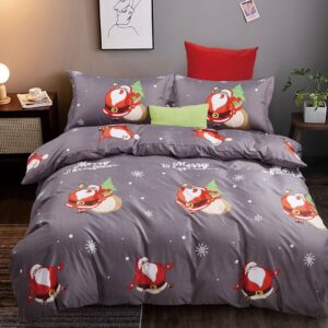 Christmas Santa King Size Quilt/Duvet Cover Set