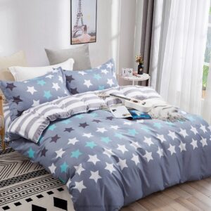 Stars King Size Quilt/Duvet Cover Set