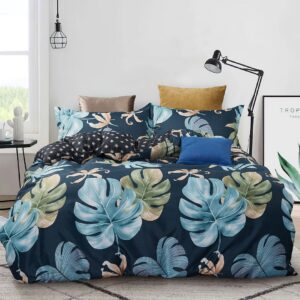 Leaves King Size Quilt/Duvet Cover Set