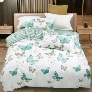 Fleur Butterfly King Size Quilt/Duvet Cover Set