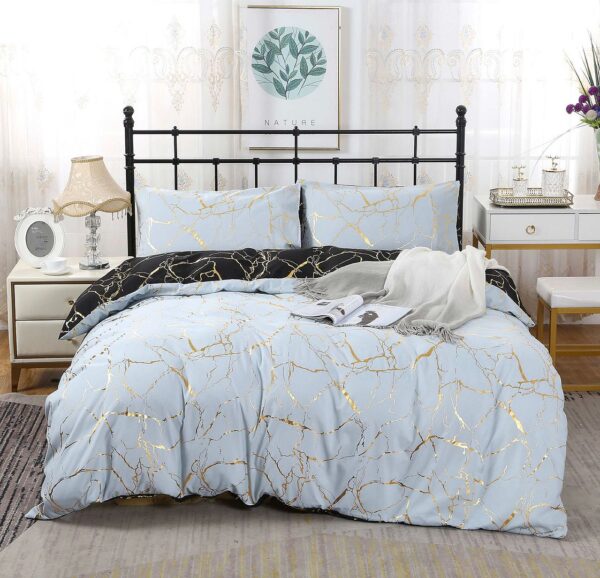 Adana Reversible King Size Bed Quilt/Duvet Cover Set