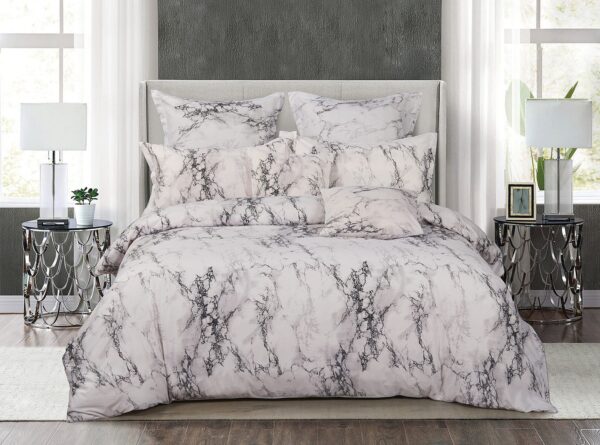 Marble Super King Size Duvet Quilt Cover Set