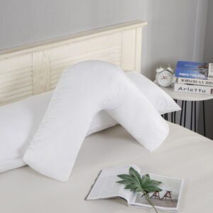 1000TC Premium Ultra Soft V SHAPE Pillowcase - White