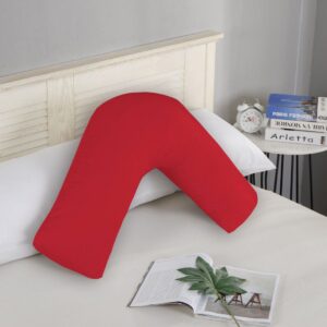 1000TC Premium Ultra Soft V SHAPE Pillowcase - Red