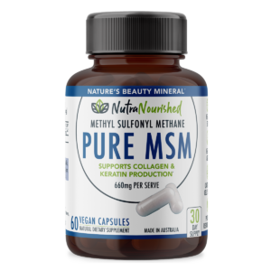 Pure MSM Capsules - Methyl Sulfonyl Methane - (660mg)  60 Vegan Capsules/1 Month