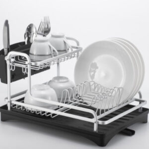 Aluminium Dish Storage Drainer Silver