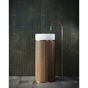 Tesoro pedestal basin Brushed Brass