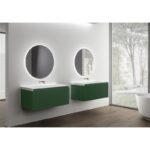 Rimini wall hung bathroom vanity 1000mm Rain Forest