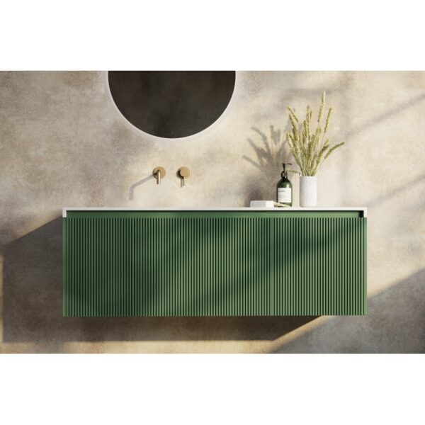 Rimini wall hung bathroom vanity 1400mm Rain Forest