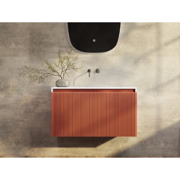 Rimini wall hung bathroom vanity 800mm PotterÕs Clay