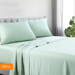 1200tc hotel quality cotton rich sheet set mega queen mint