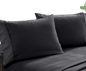 400 thread count bamboo cotton twin pack pillowcase charcoal