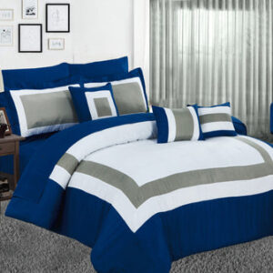 10 piece comforter and sheets set king navy