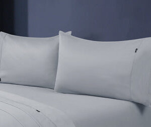 1000tc egyptian cotton pillowcase pair silver