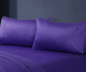 1000tc egyptian cotton pillowcase pair violet