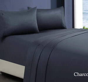 1000tc egyptian cotton sheet set 1 double charcoal