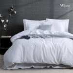 luxurious linen cotton quilt cover set queen white