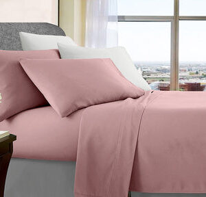 ultra soft microfibre sheet set queen rose gold