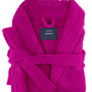 small medium egyptian cotton terry toweling bathrobe fuchsia