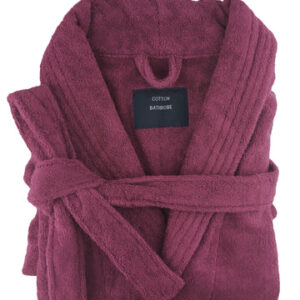 small medium egyptian cotton terry toweling bathrobe burgundy