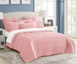 7 piece vintage stone wash comforter set king nude pink