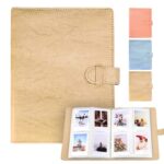 LIFEBEA 256 Pockets Photo Album for  Instax Mini 11 12 9 40 Evo Liplay 8 7+ Instant Camera  Photo Album for Polaroid   Zink 2x3" Photo (Beige)