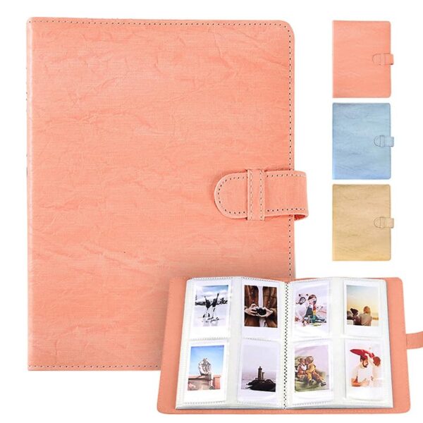 LIFEBEA 256 Pockets Photo Album for  Instax Mini 11 12 9 40 Evo Liplay 8 7+ Instant Camera  Photo Album for Polaroid   Zink 2x3" Photo (Orange)