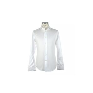 Cotton Ceremony Shirt with French Collar and Button Closure 39 IT Men