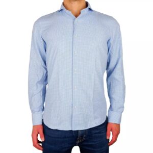 Milano Houndstooth Textured Cotton Shirt 39 IT Men