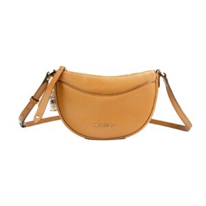 Dover Small Half Moon Crossbody Bag in Pebbled Leather One Size Women