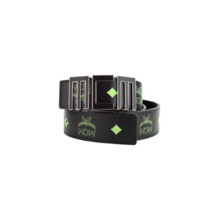 MCM Claus Mens  Green Visetos Logo Belt One Size Men