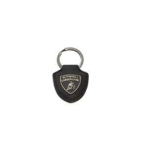 Black Lacquered Shield Logo Keyring One Size Men