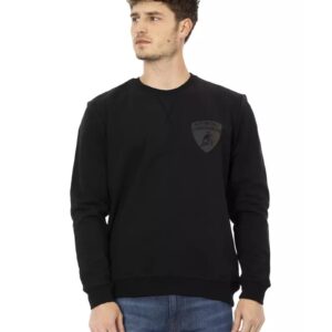 Logo-print Crewneck Sweatshirt with Ribbed Cuffs and Rear Lettering XL Men