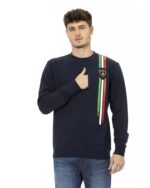 Shield Logo Crewneck Sweatshirt with Tricolor Print L Men