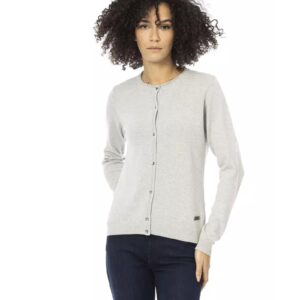 Baldinini Monogram Long Sleeve Shirt with Metal Detail L Women