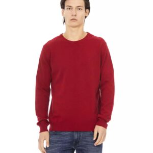 Crewneck Sweater with Baldinini Monogram Detail L Men