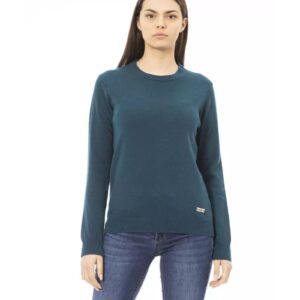 Baldinini Monogram Long Sleeve Crewneck Sweater S Women