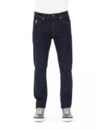 Logo Button Regular Fit Jeans with Tricolor Insert and Contrast Stitching W32 US Men