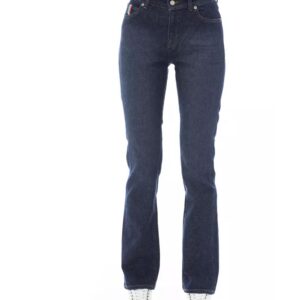 Logoed Button Regular Jeans with Tricolor Insert and Rear Pockets W28 US Women