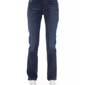 Logoed Button Regular Jeans with Tricolor Insert W27 US Women